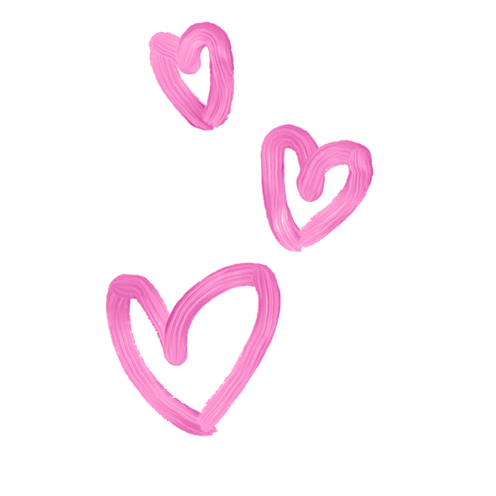 Сердечки на белом фоне