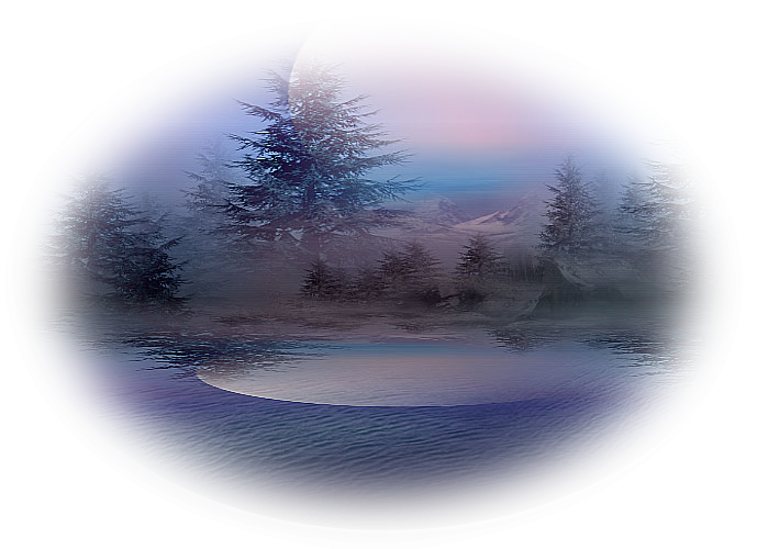 Пейзаж на прозрачном фоне для фотошопа