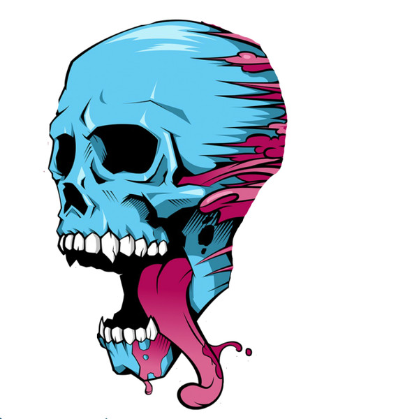 Череп арт на прозрачном фоне