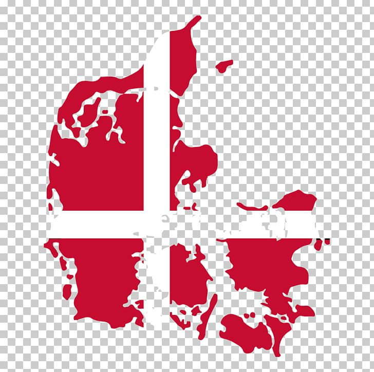 Карта Дании на прозрачном фоне