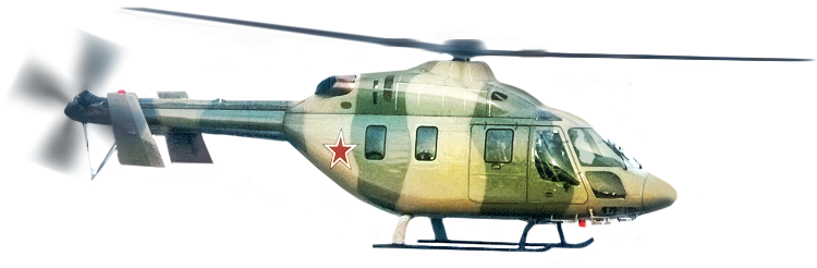 Военный вертолет на белом фоне