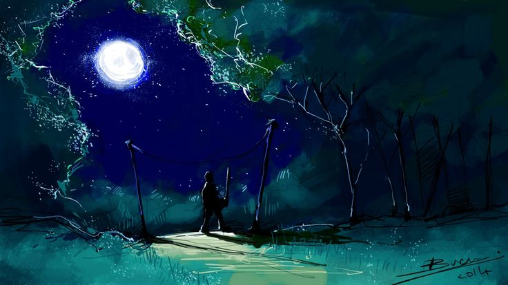 Ночной пейзаж живопись