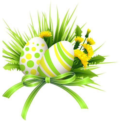 Пасхальные композиции на прозрачном фоне