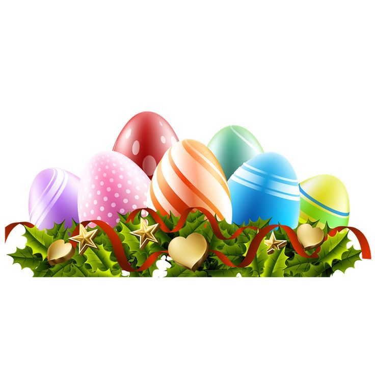 Пасхальные яйца без фона