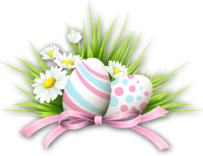 Пасхальные композиции на прозрачном фоне