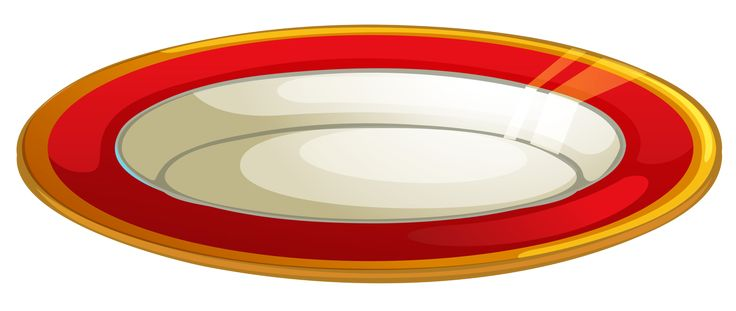 Тарелка на прозрачном фоне