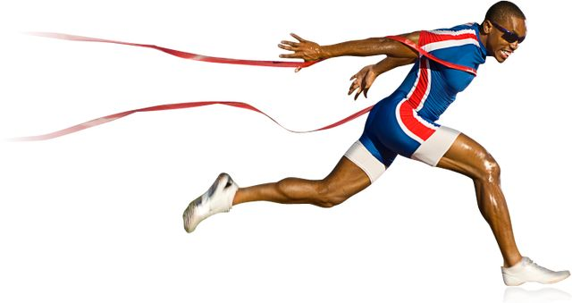 Спортсмен на прозрачном фоне