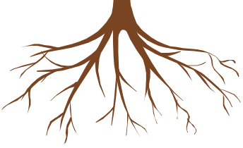 Дерево с корнями для детей