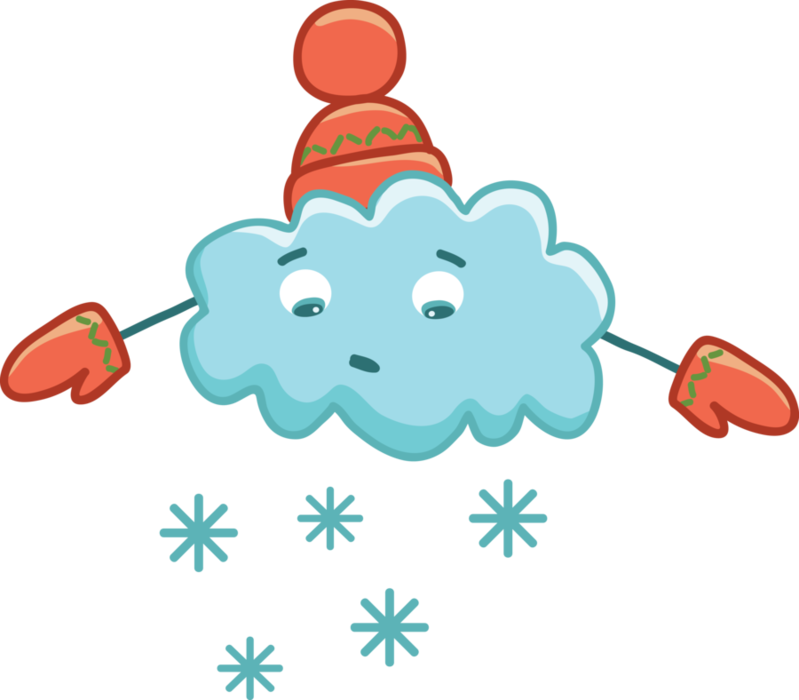 Тучка со снежинками