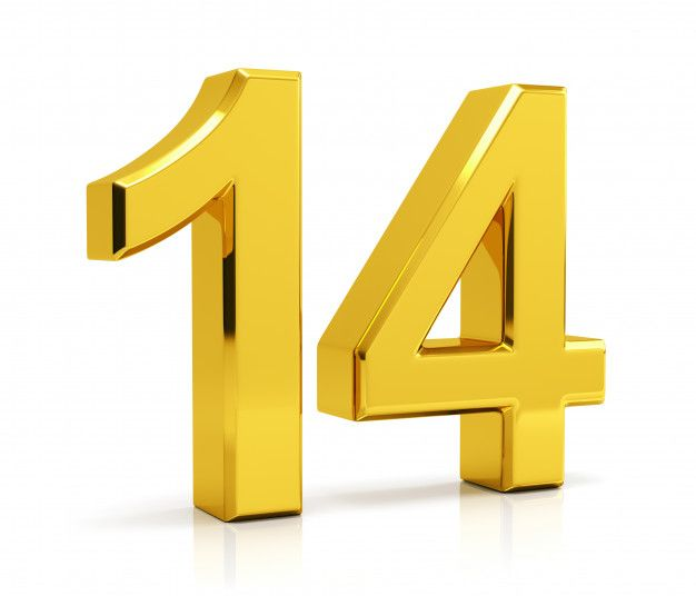 Цифра 14 красивая