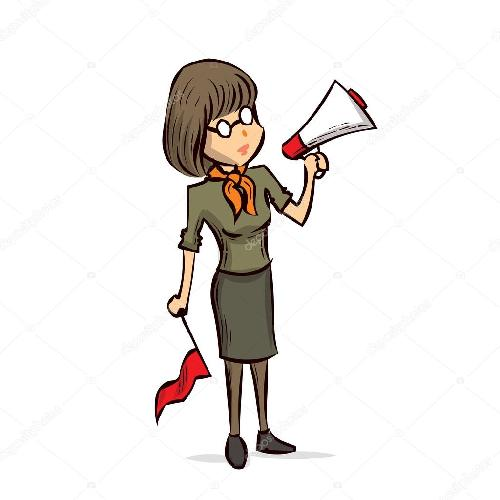 Экскурсовод на прозрачном фоне