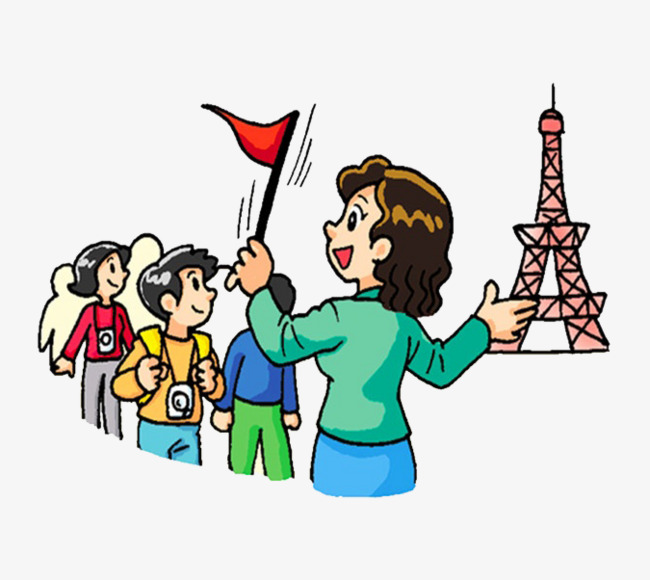 Экскурсовод с флажком