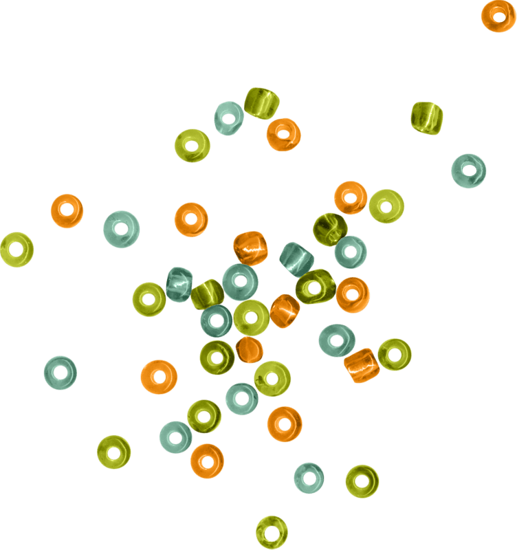 Бисер на белом фоне