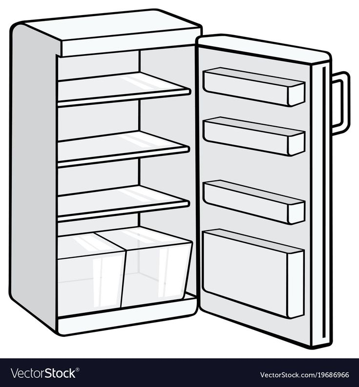 Холодильник раскраска для детей