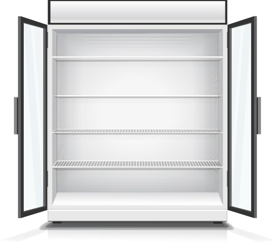 Холодильник открытый пустой