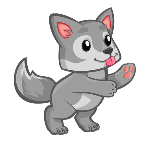 Волчонок мультяшный