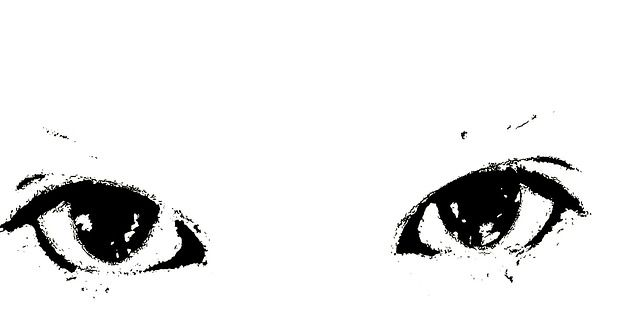 Черно белый фон глаза