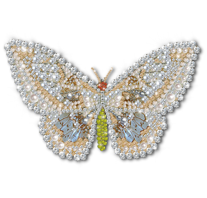 Брошь из бисера бабочка