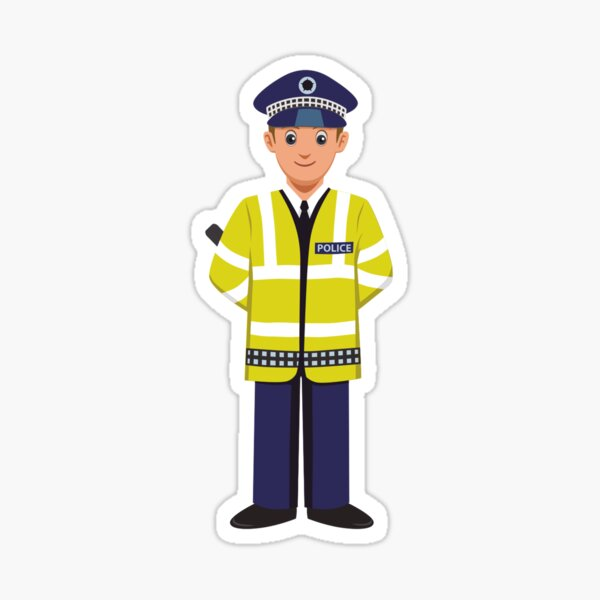 Гаишник на прозрачном фоне