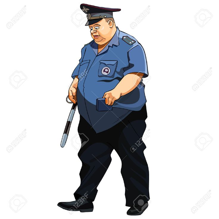 Полицейский на прозрачном фоне