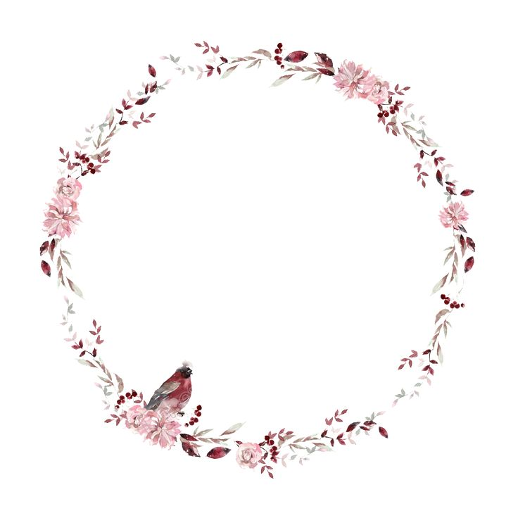 Цветочная рамка круглая