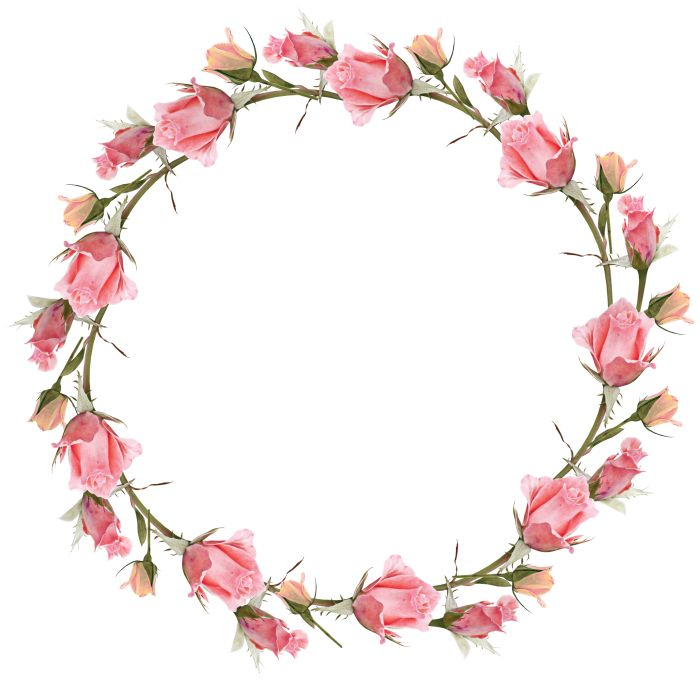 Круглый венок из цветов