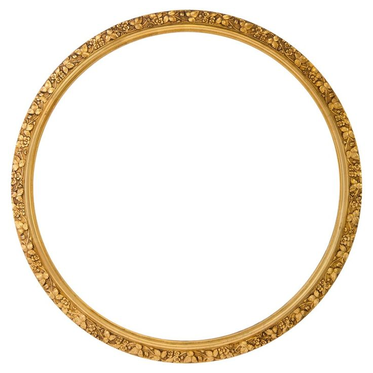 Круглая рамка золото