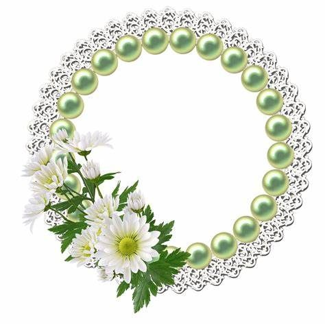 Цветочная рамка на прозрачном фоне