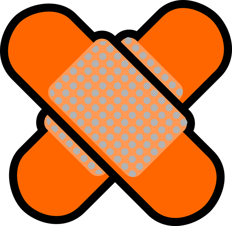 Пластырь на белом фоне