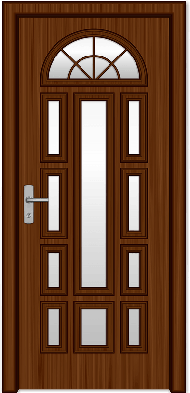 Дверь на прозрачном фоне