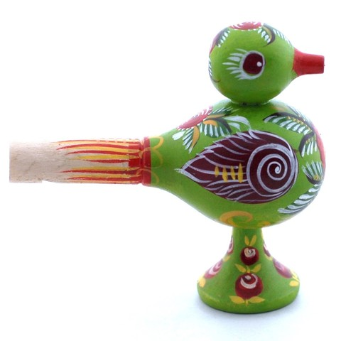 Городецкая свистулька птичка лепка