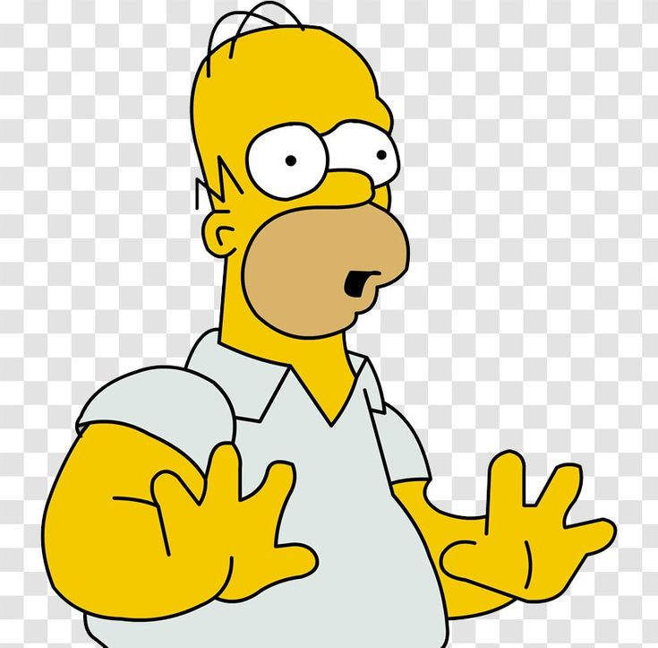 Гомер симпсон на прозрачном фоне