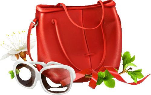 Женская сумка на прозрачном фоне