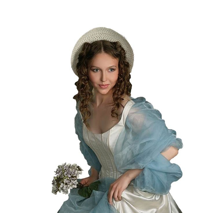 Девушка красивая в старинном платье