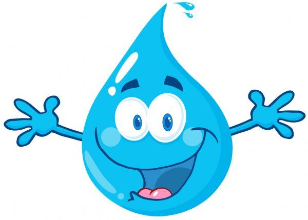 Капля воды мультяшная