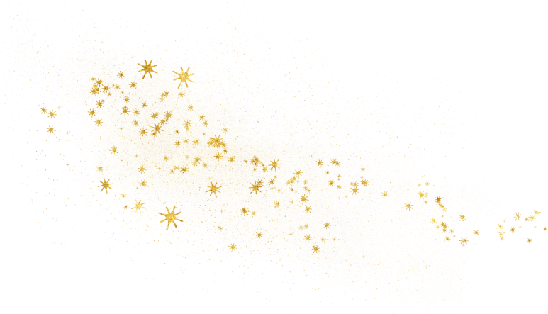 Золотая россыпь на прозрачном фоне