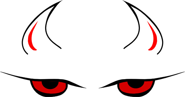 Красные глаза мультяшные