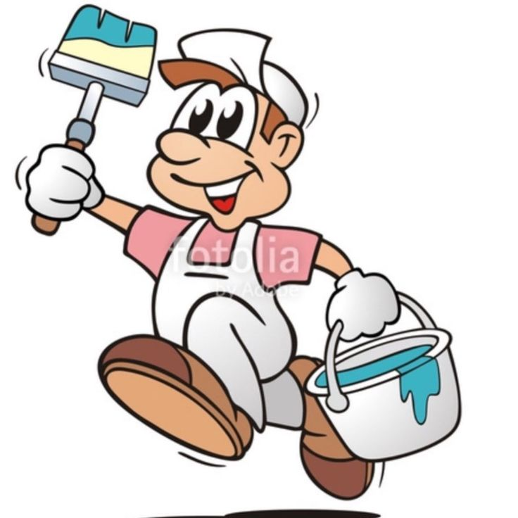 Штукатур маляр на прозрачном фоне