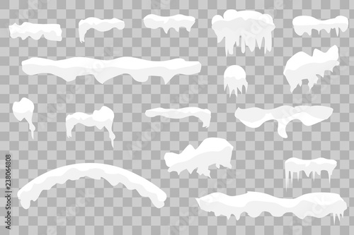 Снежные шапки на буквы