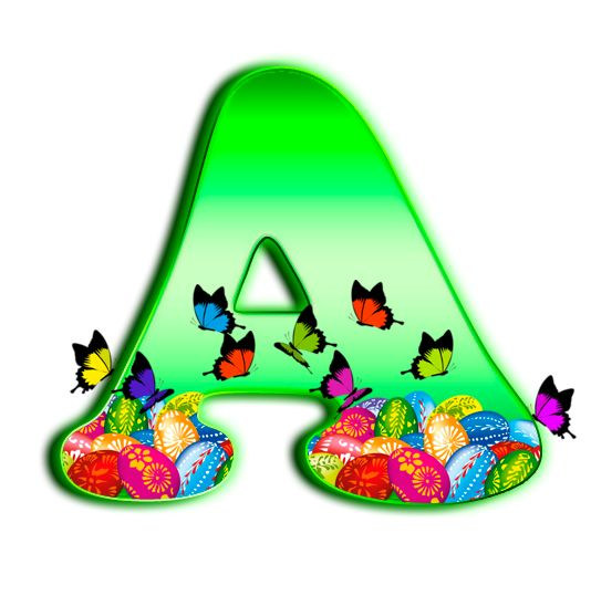 Яркие красочные буквы