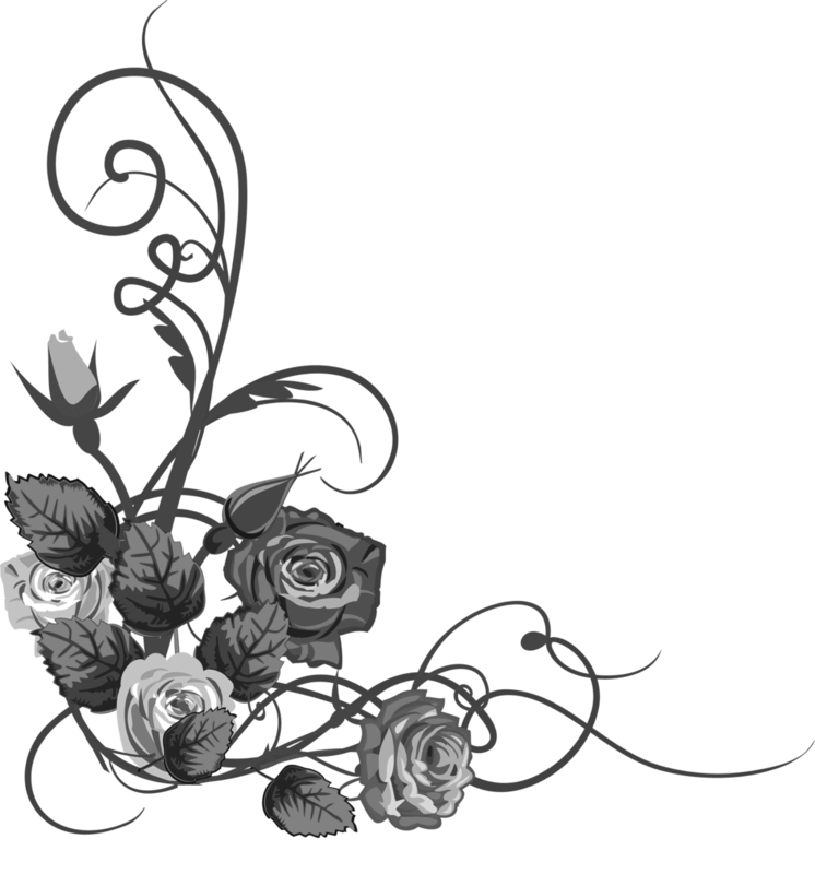 Цветочный узор на прозрачном фоне