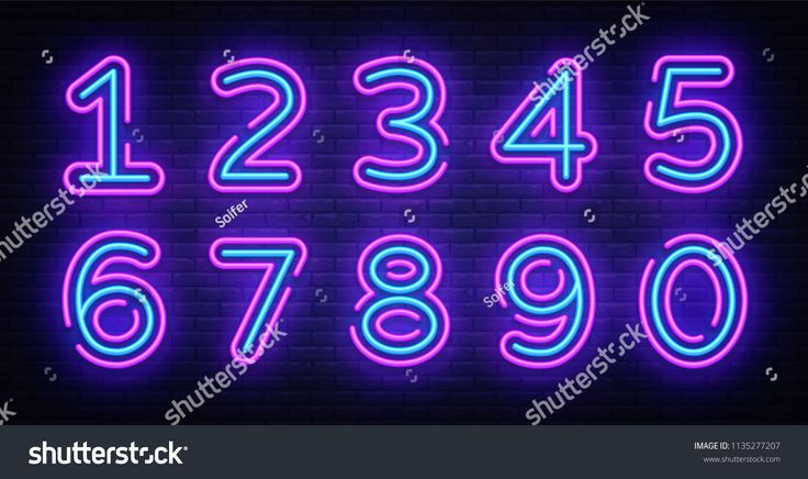 Неоновая цифра 1