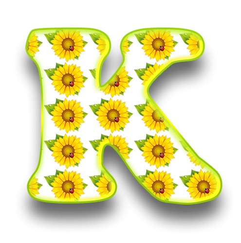 Красивые буквы желтые