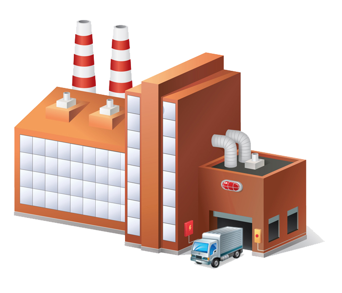 Завод на прозрачном фоне