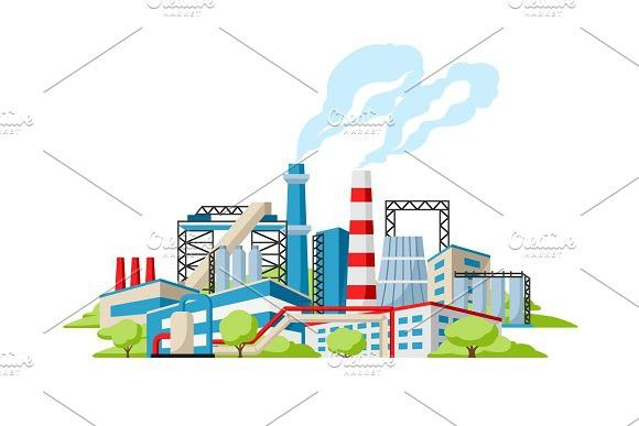 Промышленность на белом фоне