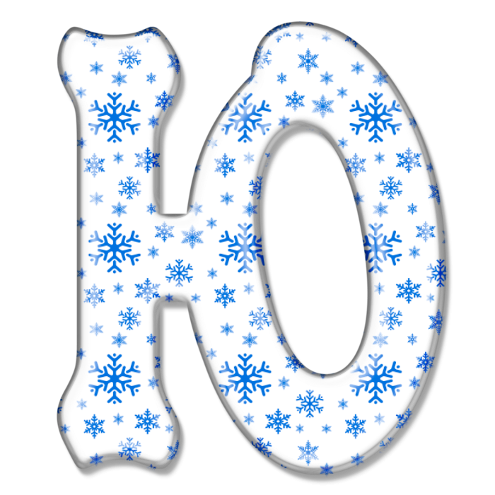 Буквы в новогоднем стиле