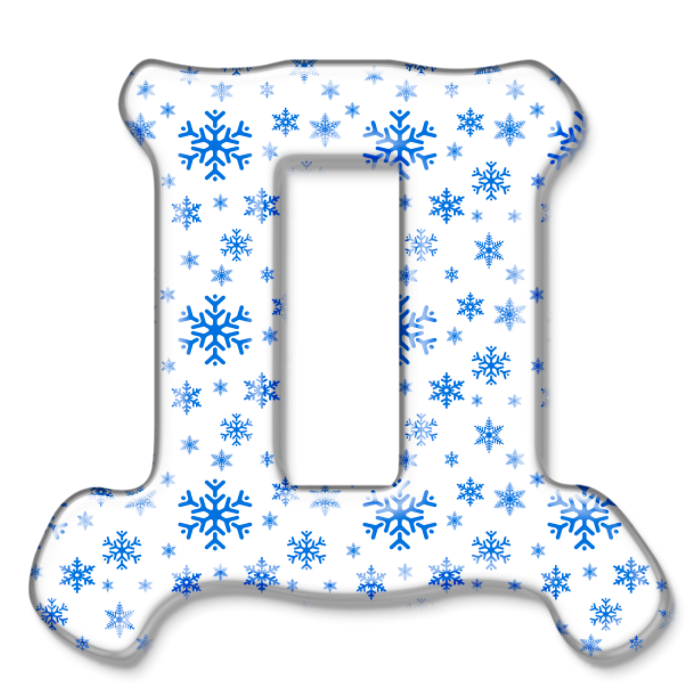 Алфавит со снежинками