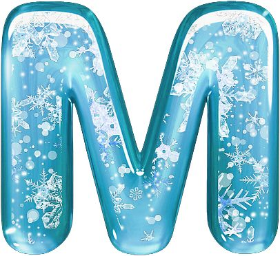 Буквы в зимнем стиле