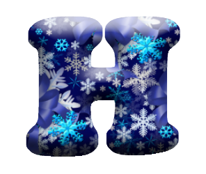 Зимние буквы алфавита