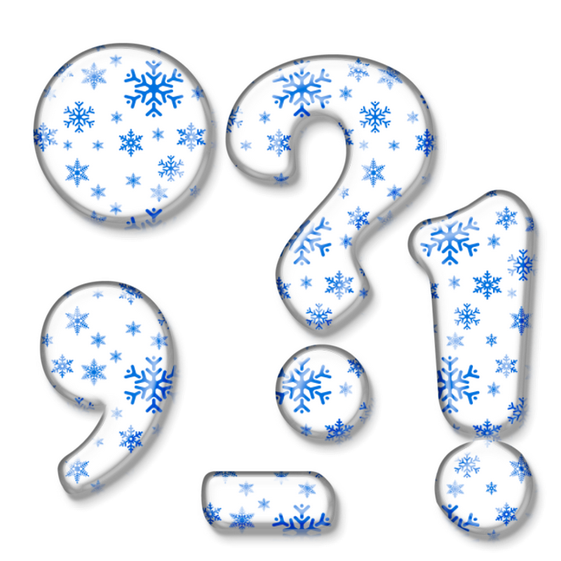 Буквы в зимнем стиле